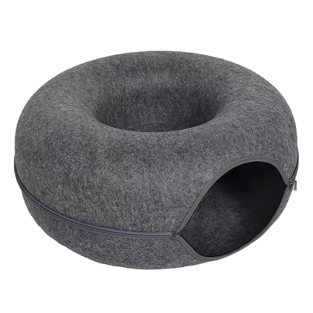 Felt Donut Cat Tunnel Bed – Comfort Meets Play