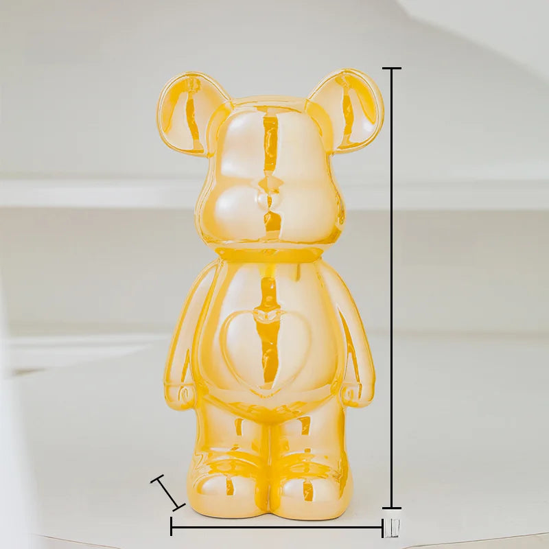 Aesthetic Bear Brick Ceramic Statue – Art Meets Whimsy