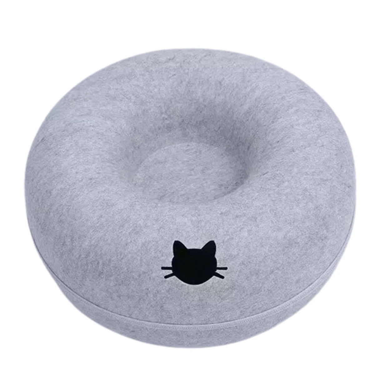 Felt Donut Cat Tunnel Bed – Comfort Meets Play