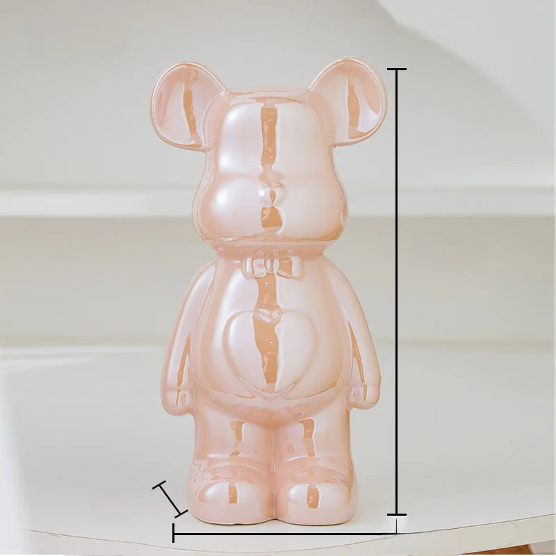 Aesthetic Bear Brick Ceramic Statue – Art Meets Whimsy
