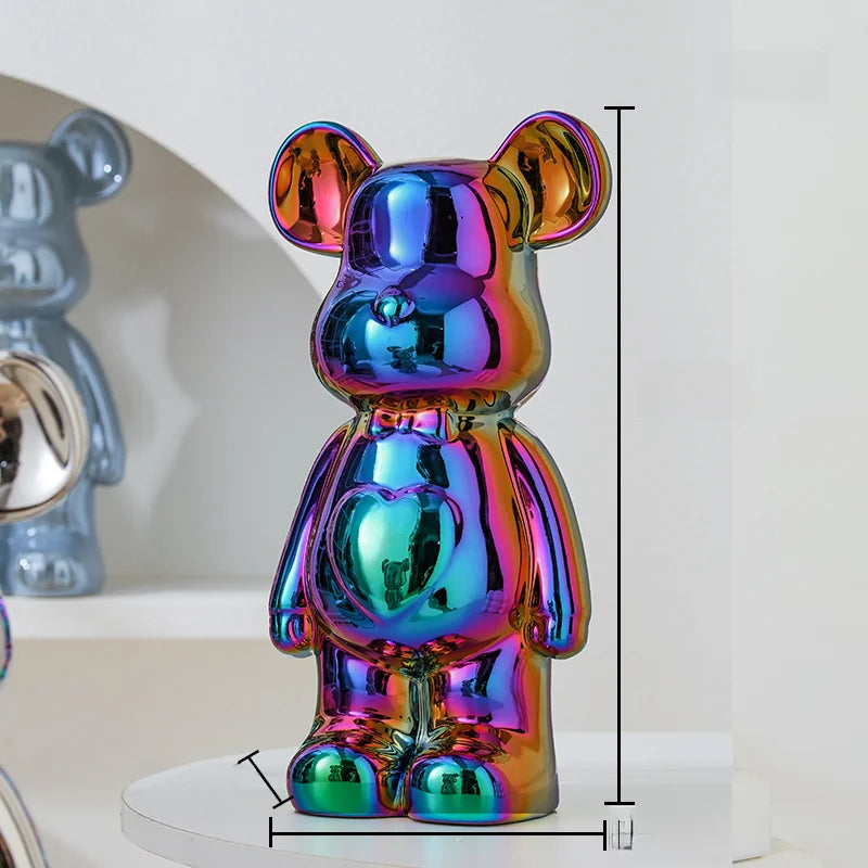 Aesthetic Bear Brick Ceramic Statue – Art Meets Whimsy
