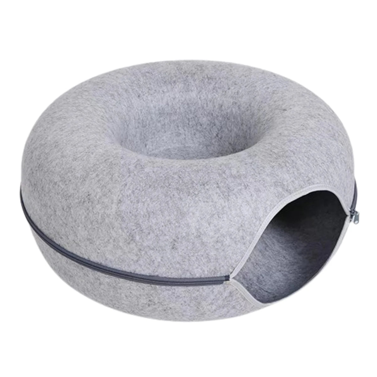 Felt Donut Cat Tunnel Bed – Comfort Meets Play