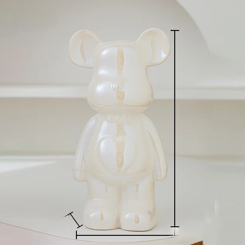 Aesthetic Bear Brick Ceramic Statue – Art Meets Whimsy
