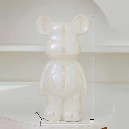 Aesthetic Bear Brick Ceramic Statue – Art Meets Whimsy