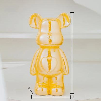 Aesthetic Bear Brick Ceramic Statue – Art Meets Whimsy