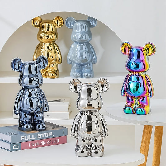 Aesthetic Bear Brick Ceramic Statue – Art Meets Whimsy