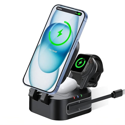 Magnetic 3-in-1 Wireless Charger – Smart Power, Simplified