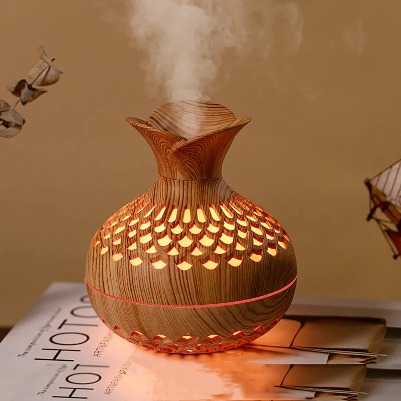 Breathe Easy – Stylish Wooden 300ml Air Humidifier