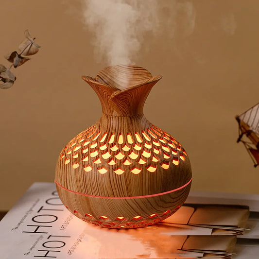 Breathe Easy – Stylish Wooden 300ml Air Humidifier
