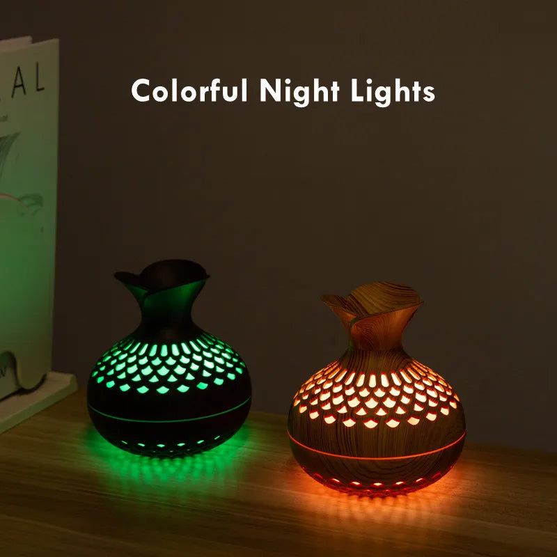 Breathe Easy – Stylish Wooden 300ml Air Humidifier