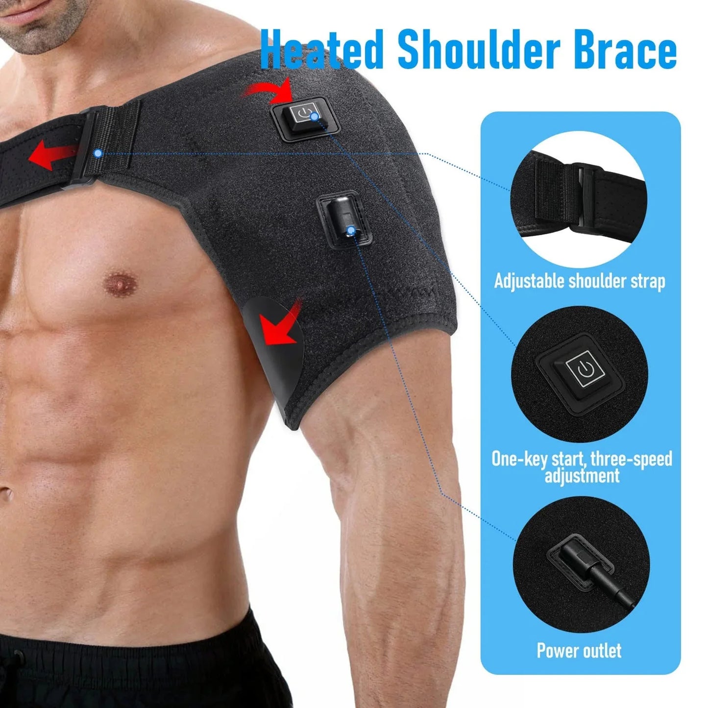 Heated Shoulder Brace – Smart Relief, Fast Recovery