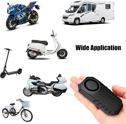 Bicycle Alarms, Bike Alarm, Mobility Scooter Alarms, anti Theft Vibration Alarm for E-Bike Motorcycle Bicycle Tricycle Car E-Scooter Vehicles Door Window, 113Db Super Loud IP65 Waterproof