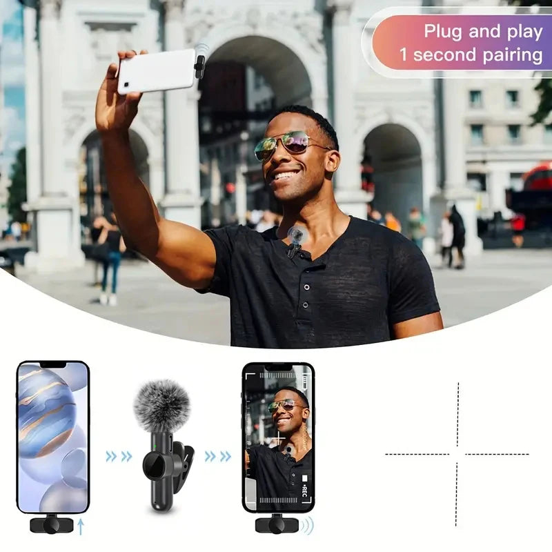 Clear, Crisp Sound – Wireless Lavalier Microphone