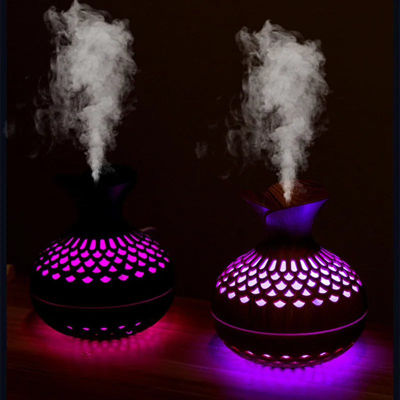 Breathe Easy – Stylish Wooden 300ml Air Humidifier