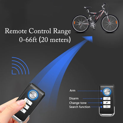 Bicycle Alarms, Bike Alarm, Mobility Scooter Alarms, anti Theft Vibration Alarm for E-Bike Motorcycle Bicycle Tricycle Car E-Scooter Vehicles Door Window, 113Db Super Loud IP65 Waterproof
