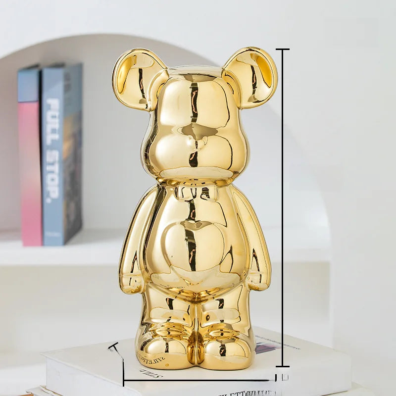 Aesthetic Bear Brick Ceramic Statue – Art Meets Whimsy