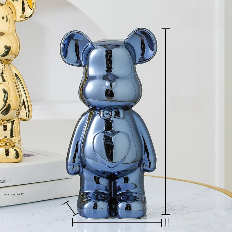 Aesthetic Bear Brick Ceramic Statue – Art Meets Whimsy