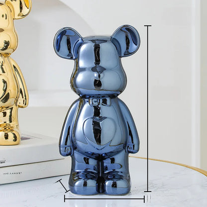 Aesthetic Bear Brick Ceramic Statue – Art Meets Whimsy