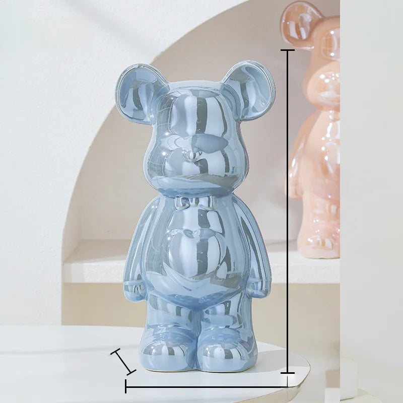 Aesthetic Bear Brick Ceramic Statue – Art Meets Whimsy