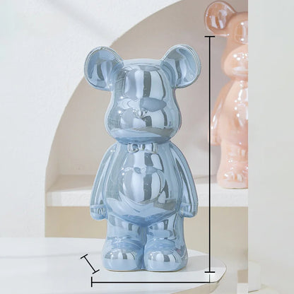 Aesthetic Bear Brick Ceramic Statue – Art Meets Whimsy