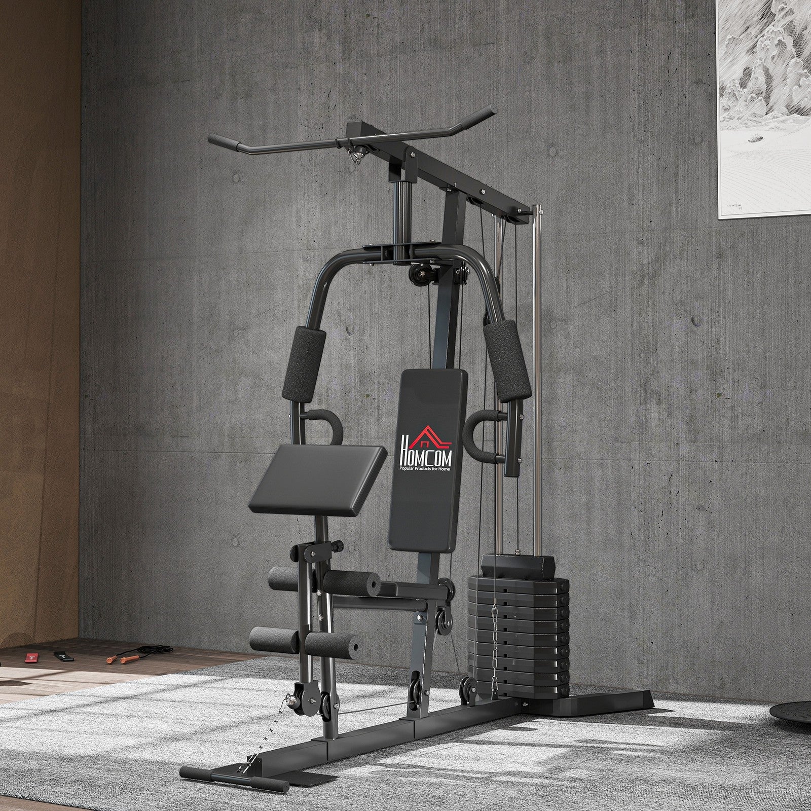 Multifunction Home Gym Machine with 45Kg Weight Stack, for Full Body Workout
